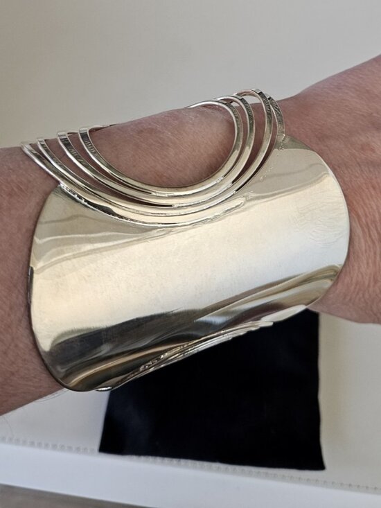 Eddie Borgo Jewelry - Eddie Borgo Silver Plated Large Cuff Bracelet STRIKING!